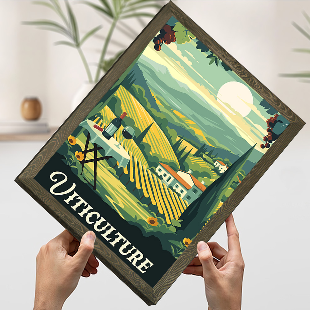لوحة فنية مطبوعة مستوحاة من لع - مراجعة Board Game Viticulture وسعره