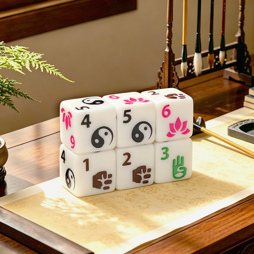 مجموعة من 6 قطع من النرد متعدد - مراجعة Board Game Zen وسعره