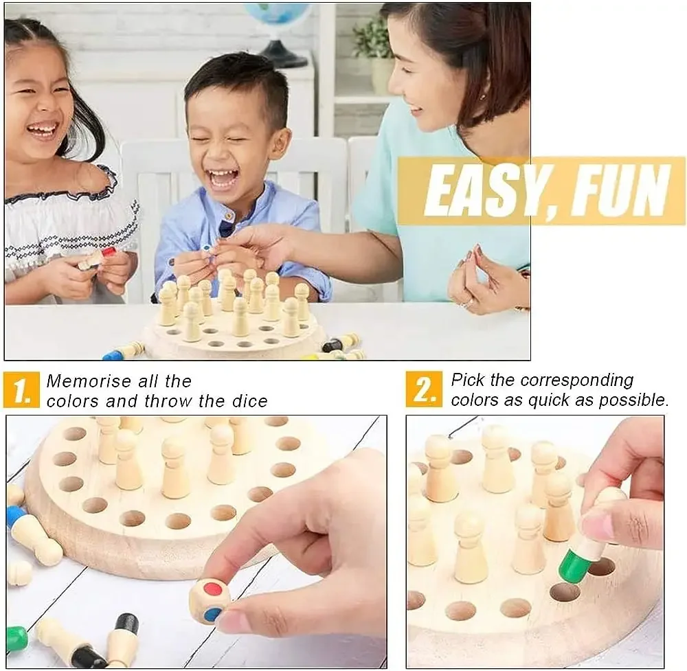 لعبة خشبية تعليمية للذاكرة وال - مراجعة Board Game Question وسعره