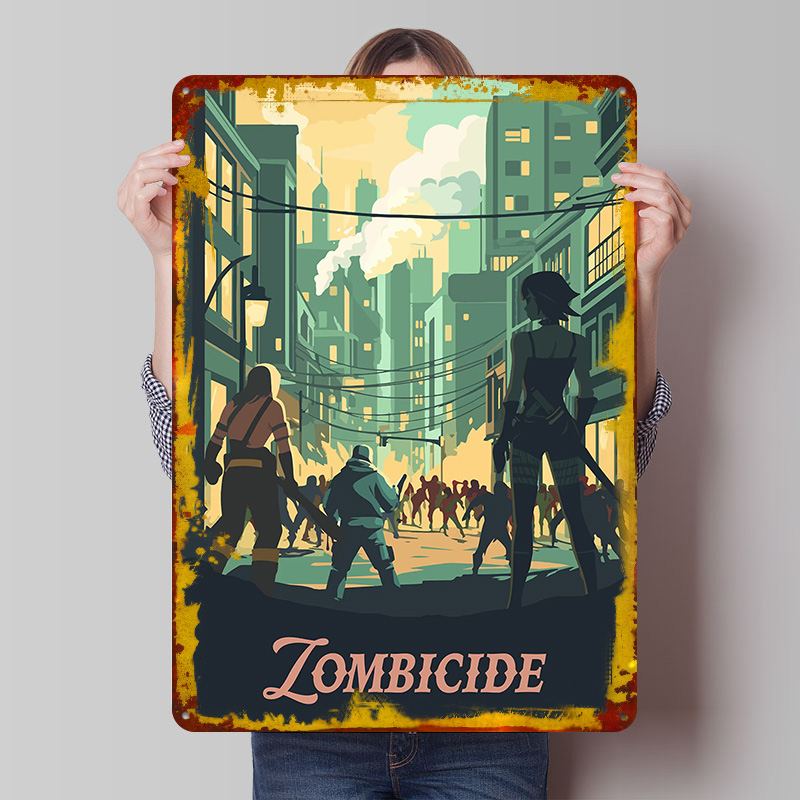 لوحة معدنية مستوحاة من لعبة زو - مراجعة Board Game Zombicide وسعره