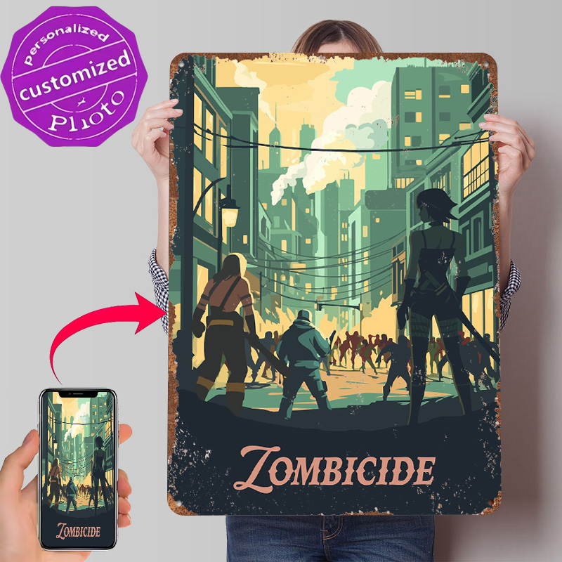 لوحة معدنية مستوحاة من لعبة زو - مراجعة Board Game Zombicide وسعره